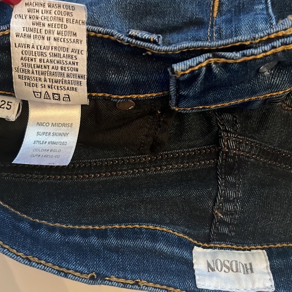 Hudson Jeans Nico Mid-Rise Super Skinny Size 25 - Picture 10 of 10